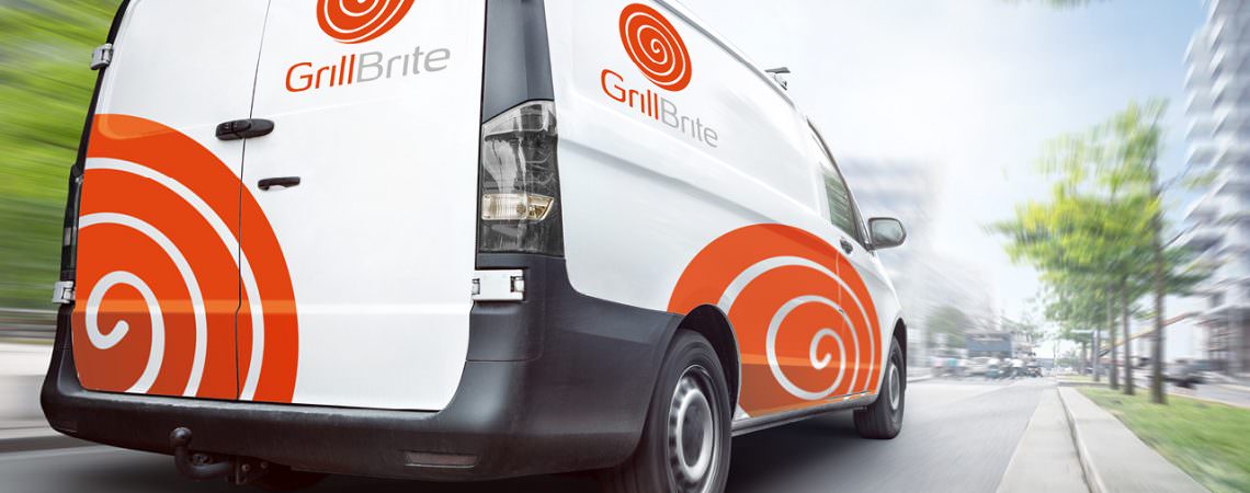 GrillBrite Logo on a Van